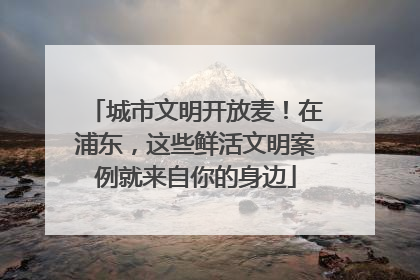 城市文明开放麦！在浦东，这些鲜活文明案例就来自你的身边