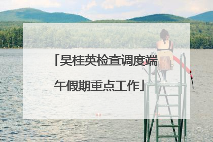 吴桂英检查调度端午假期重点工作