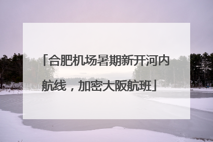 合肥机场暑期新开河内航线，加密大阪航班