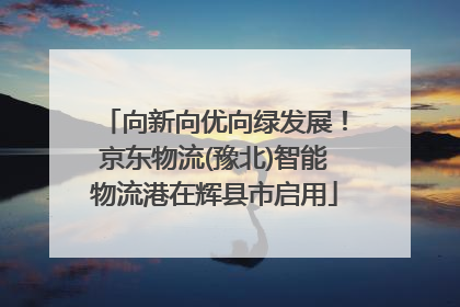 向新向优向绿发展！京东物流(豫北)智能物流港在辉县市启用
