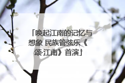 唤起江南的记忆与想象 民族管弦乐《颂·江南》首演
