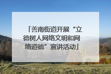 善南街道开展“立德树人网络文明和网络道德”宣讲活动