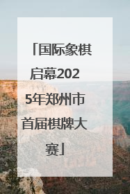 国际象棋启幕2025年郑州市首届棋牌大赛