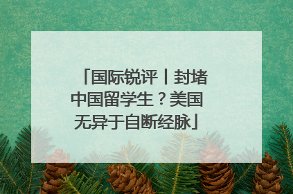 国际锐评丨封堵中国留学生？美国无异于自断经脉