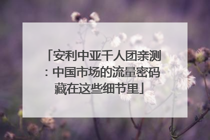安利中亚千人团亲测：中国市场的流量密码 藏在这些细节里