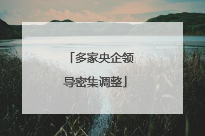 多家央企领导密集调整