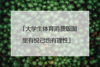 大学生体育消费版图里有悦己也有理性