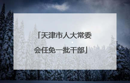 天津市人大常委会任免一批干部