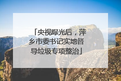 央视曝光后，萍乡市委书记实地督导垃圾专项整治