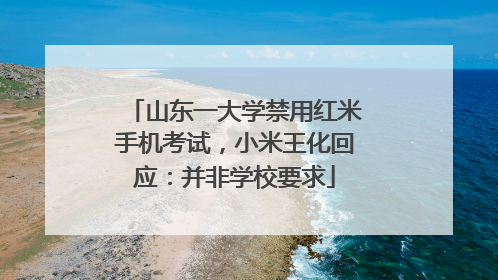 山东一大学禁用红米手机考试，小米王化回应：并非学校要求