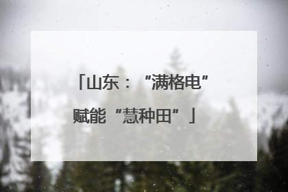 山东：“满格电”赋能“慧种田”