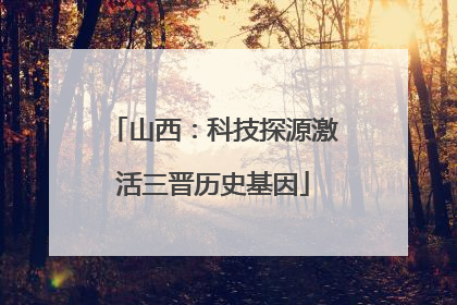 山西：科技探源激活三晋历史基因