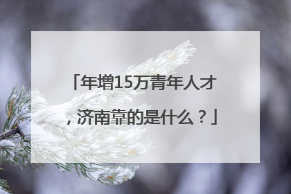 年增15万青年人才，济南靠的是什么？