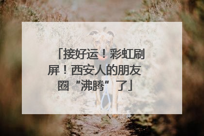 接好运！彩虹刷屏！西安人的朋友圈“沸腾”了