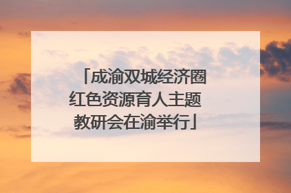 成渝双城经济圈红色资源育人主题教研会在渝举行