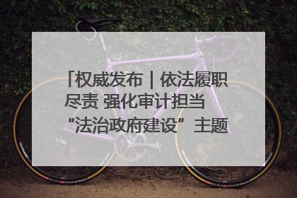 权威发布｜依法履职尽责 强化审计担当 “法治政府建设”主题系列新闻发布会市审计局专场召开