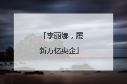李丽娜，履新万亿央企
