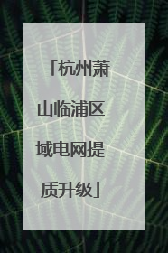 杭州萧山临浦区域电网提质升级