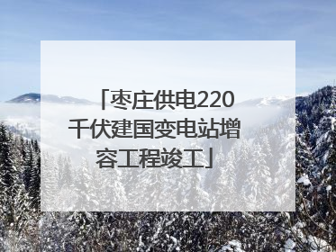 枣庄供电220千伏建国变电站增容工程竣工