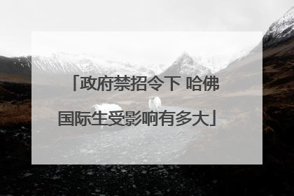 政府禁招令下 哈佛国际生受影响有多大