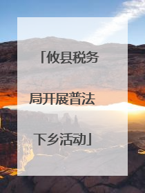 攸县税务局开展普法下乡活动