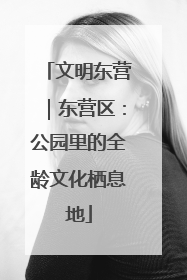 文明东营｜东营区：公园里的全龄文化栖息地