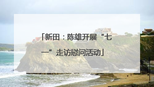 新田：陈雄开展“七一”走访慰问活动