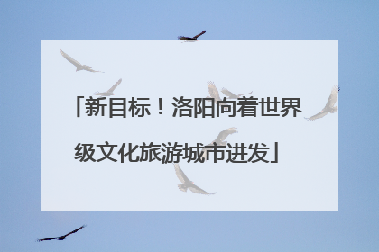 新目标！洛阳向着世界级文化旅游城市进发