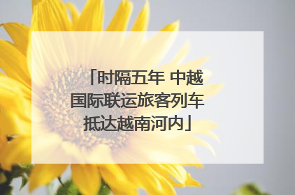 时隔五年 中越国际联运旅客列车抵达越南河内