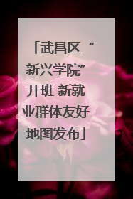 武昌区“新兴学院”开班 新就业群体友好地图发布