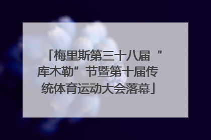 梅里斯第三十八届“库木勒”节暨第十届传统体育运动大会落幕