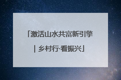 激活山水共富新引擎｜乡村行·看振兴
