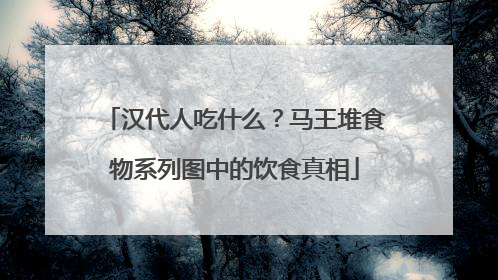 汉代人吃什么？马王堆食物系列图中的饮食真相