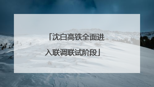 沈白高铁全面进入联调联试阶段
