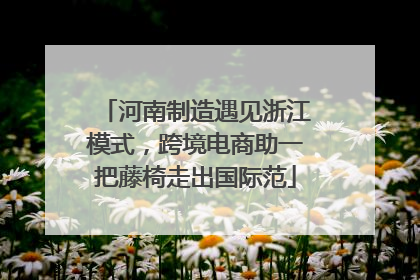 河南制造遇见浙江模式，跨境电商助一把藤椅走出国际范