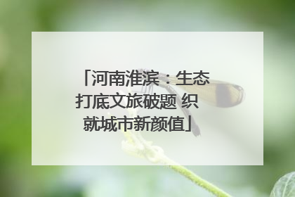 河南淮滨：生态打底文旅破题 织就城市新颜值