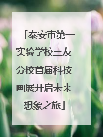 泰安市第一实验学校三友分校首届科技画展开启未来想象之旅