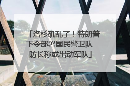 洛杉矶乱了！特朗普下令部署国民警卫队 防长称或出动军队