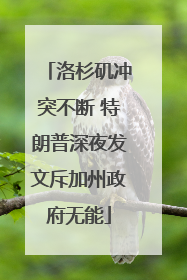 洛杉矶冲突不断 特朗普深夜发文斥加州政府无能