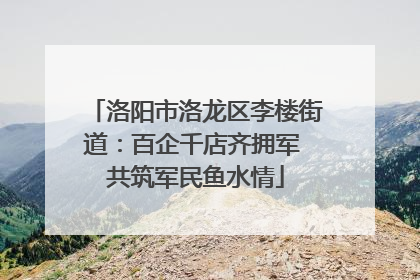 洛阳市洛龙区李楼街道：百企千店齐拥军 共筑军民鱼水情