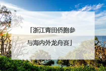 浙江青田侨胞参与海内外龙舟赛