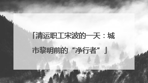 清运职工宋波的一天：城市黎明前的“净行者”