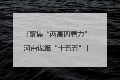 聚焦“两高四着力” 河南谋篇“十五五”
