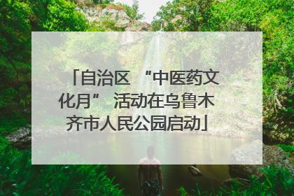 自治区 “中医药文化月” 活动在乌鲁木齐市人民公园启动