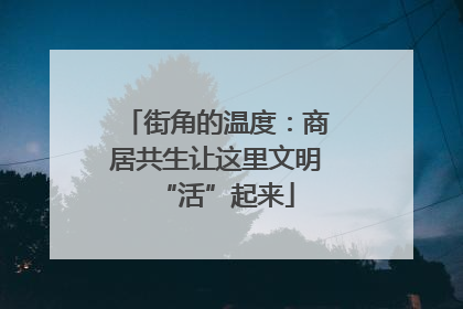 街角的温度：商居共生让这里文明“活”起来