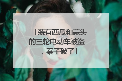 装有西瓜和蒜头的三轮电动车被盗，案子破了