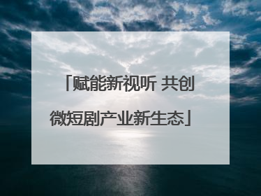 赋能新视听 共创微短剧产业新生态