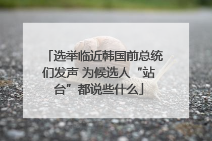 选举临近韩国前总统们发声 为候选人“站台”都说些什么