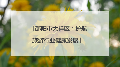 邵阳市大祥区：护航旅游行业健康发展