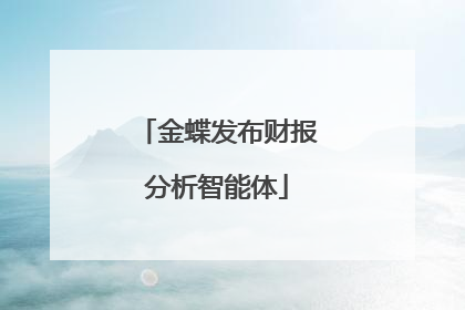 金蝶发布财报分析智能体